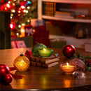 Shades of Emerald LED Table Decor Glass Ornament