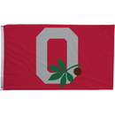 Ohio State Buckeyes Block O Leaf & Nut Flags