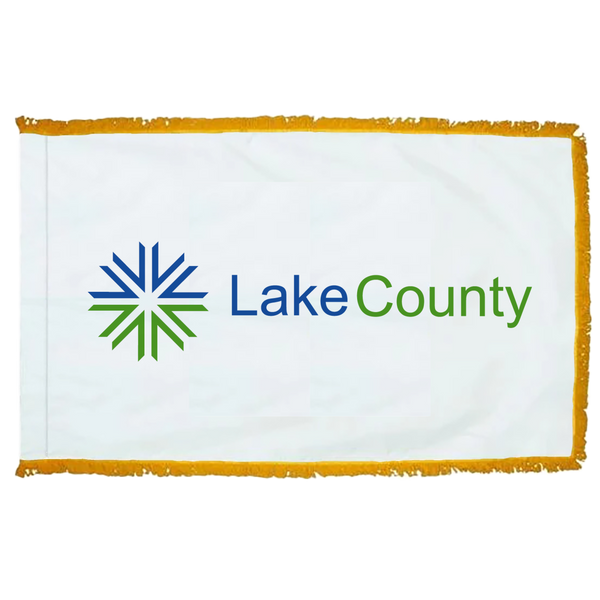Lake County Illinois Flag - 3x5ft Indoor w/Fringe