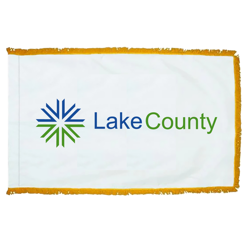 Lake County Illinois Flag - 3x5ft Indoor w/Fringe