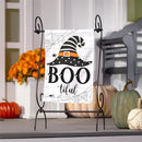 Boo-tiful Witch Hat Moire Flag Garden