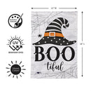 Boo-tiful Witch Hat Moire Flag Garden