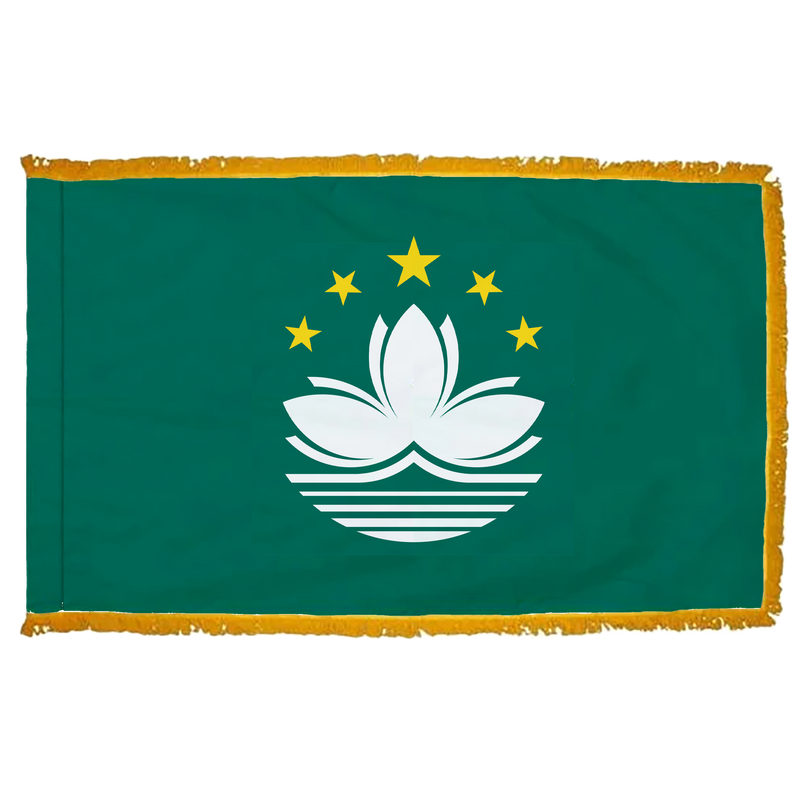 macau flag with fringe