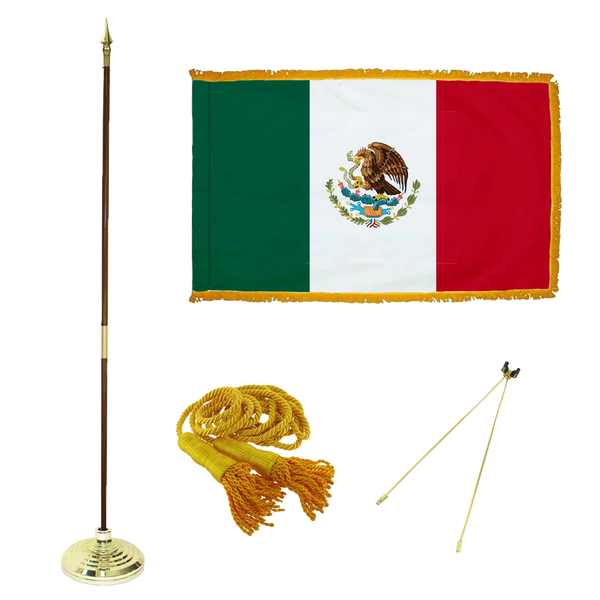 Mexican Flag indoor mounted set