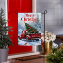 Evergreen Christmas Delivery Suede Flag, Garden