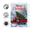 Evergreen Christmas Delivery Suede Flag, Garden