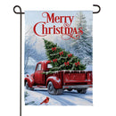 Evergreen Christmas Delivery Suede Flag, Garden