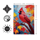 Colorful Cardinal Suede Flag House