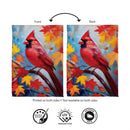 Colorful Cardinal Suede Flag House