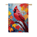 Colorful Cardinal Suede Flag House