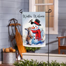 Snowman & Friends Suede Flag Garden
