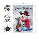 Snowman & Friends Suede Flag Garden
