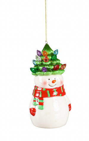 LED Ceramic Ornament with Christmas Tree Hat