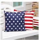Patriotic Stars & Stripes Pillow Cover (insert sold separately)