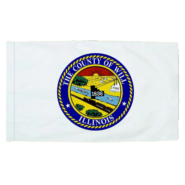 Will County Illinois - 3x5ft Indoor Flag w/Sleeve