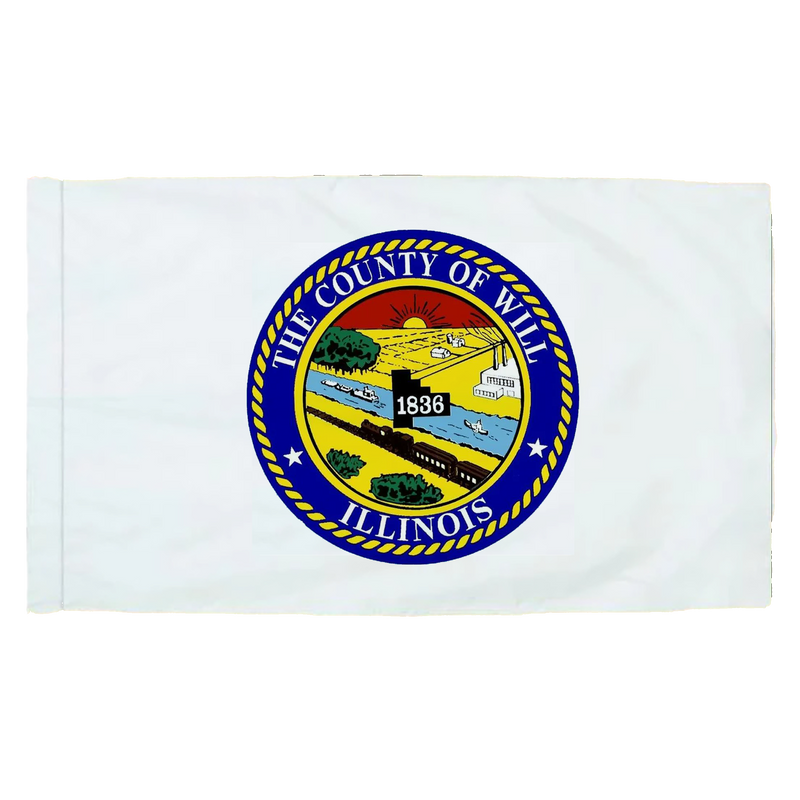 Will County Illinois - 3x5ft Indoor Flag w/Sleeve