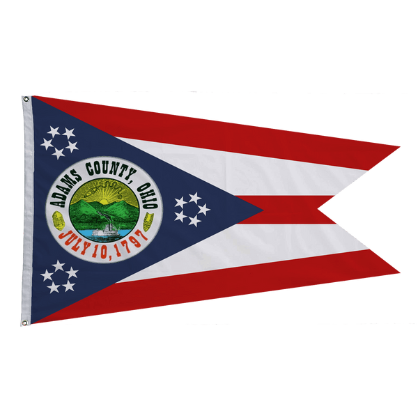 Adams County Ohio Flag - 3x5 feet - The Flag Lady