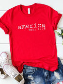 America est. 1776 Graphic Tee - The Flag Lady