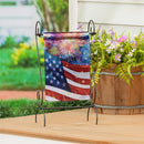 American Classic Fireworks Lustre Garden Flag - The Flag Lady