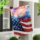 American Classic Fireworks Lustre House Flag - The Flag Lady