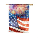 American Classic Fireworks Lustre House Flag - The Flag Lady