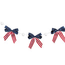 American Classic Garland Hanging Décor, Bow, 72"L - The Flag Lady