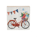 American Patriotic Bike Classic Sign Wood - The Flag Lady