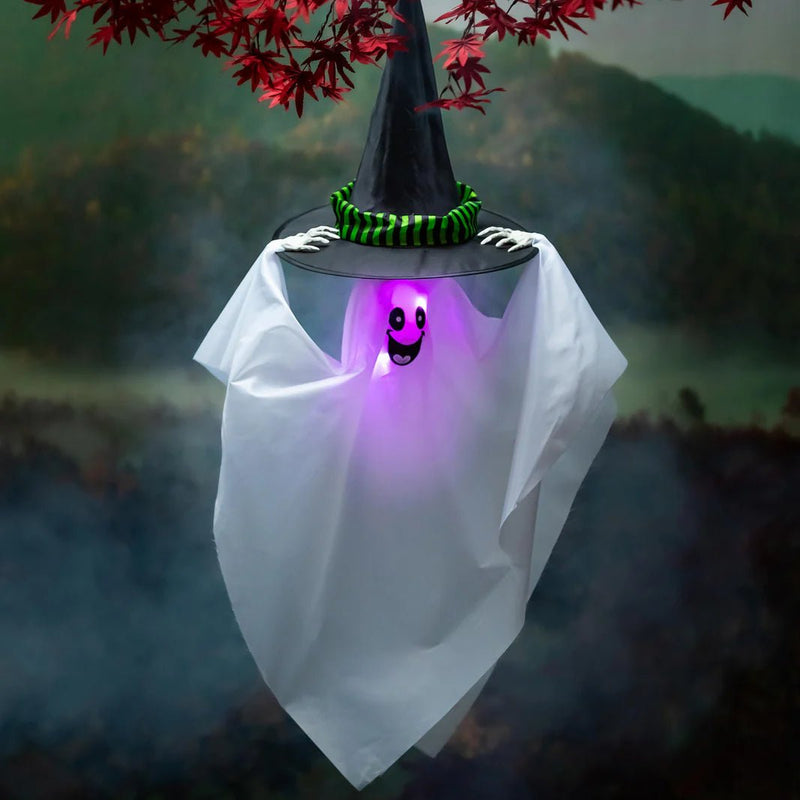 Animated Witch Hat Ghost with Color - Changing LED - The Flag Lady