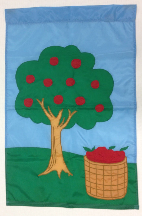 Apple Tree Basket Banner Flag 28 x 40 inch Autumn - The Flag Lady