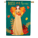 Autumn Angel Blessing Suede Banner - The Flag Lady