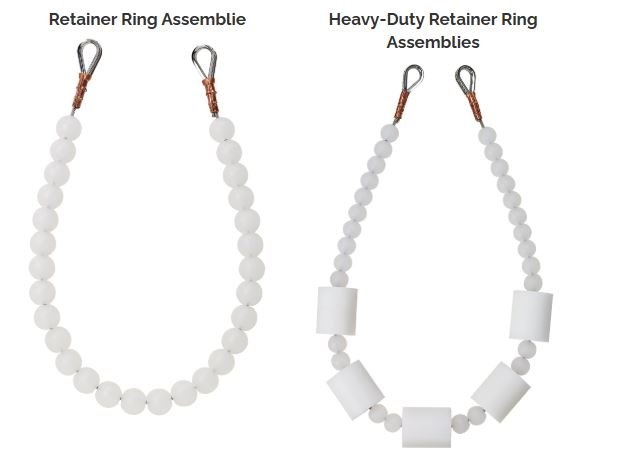 Beaded Retainer Ring Assembly (For use w/ Internal or External Halyard Applications) - The Flag Lady