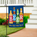 B.E.E.R Suede Garden Flag - The Flag Lady
