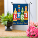 B.E.E.R Suede Garden Flag - The Flag Lady
