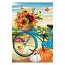 Bicycle Built for Fall Suede Garden Flag - The Flag Lady