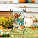 Bicycle Built for Fall Suede Garden Flag - The Flag Lady