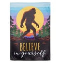 Big Foot "Believe in Yourself" Suede Garden Flag - The Flag Lady