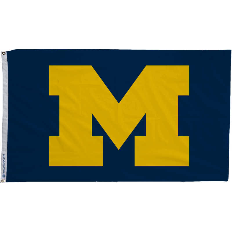 Bandiera Michigan Wolverines Bandiera Da Giardino Michigan Wolverines - 13x18 Pollici, In Poliestere, Per Tifosi NCAA E Decorazione Esterna Bandiera Blu - Foto 9