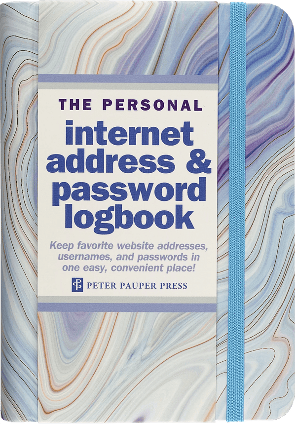 Blue Agate Internet Address & Password Logbook - The Flag Lady