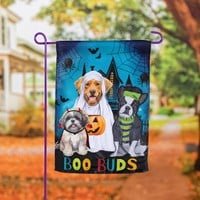 Boo Buds Applique Garden Flag - The Flag Lady