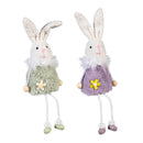 Bunny Blooms Table Decor Fabric Bunny with Dangling Legs, 13.25"H, Asst of 2 - The Flag Lady