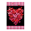 Butterfly Heart Applique Garden Flag - The Flag Lady