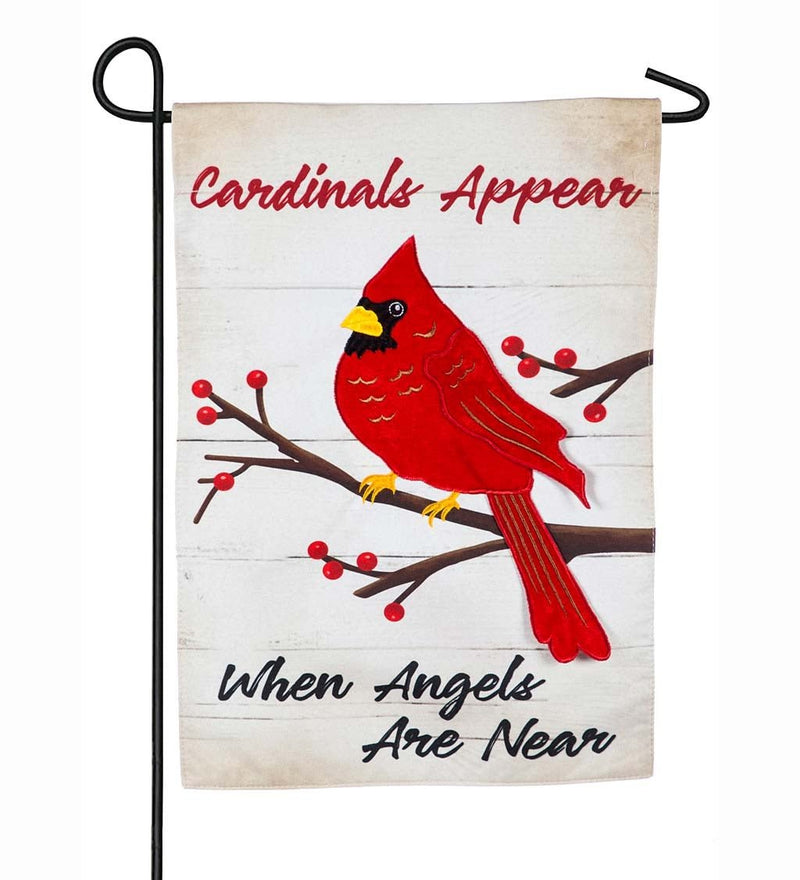 Cardinals Appear When Angels Are Near Linen Flags - The Flag Lady