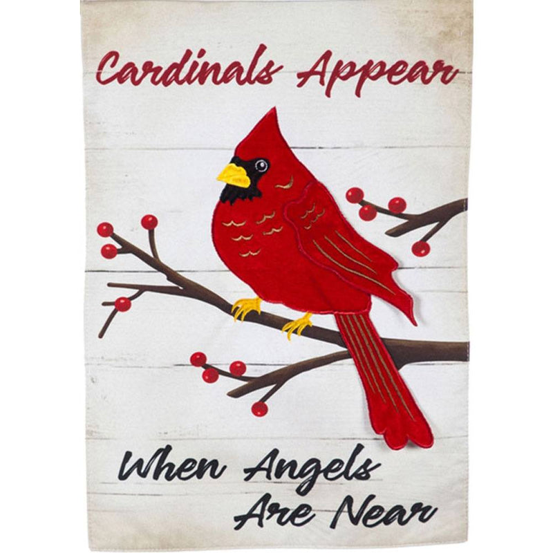 Cardinals Appear When Angels Are Near Linen Flags - The Flag Lady