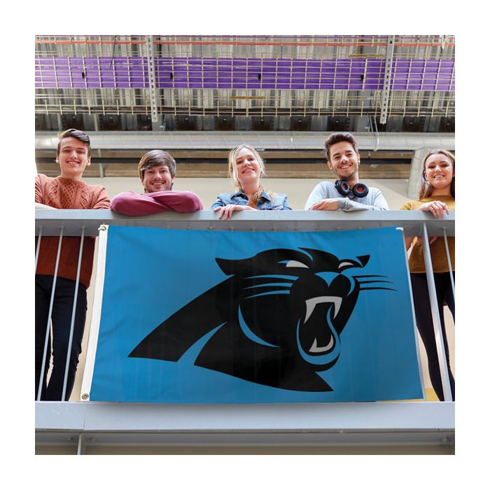 Carolina Panthers Blue background Flag - Deluxe 3' X 5' - The Flag Lady