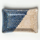 Ceramic Blue/White Trinket - Patterned Handmade in Ohio - The Flag Lady