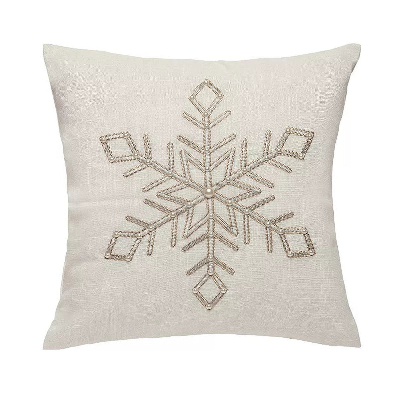 Champagne Snowflake Pillow - The Flag Lady