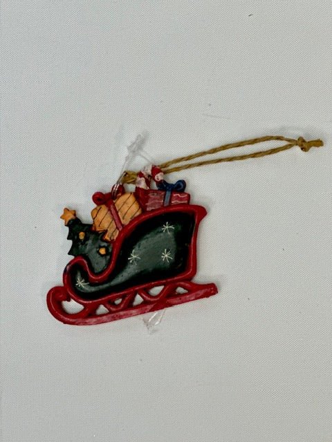 Christmas Sleigh Ornament - The Flag Lady