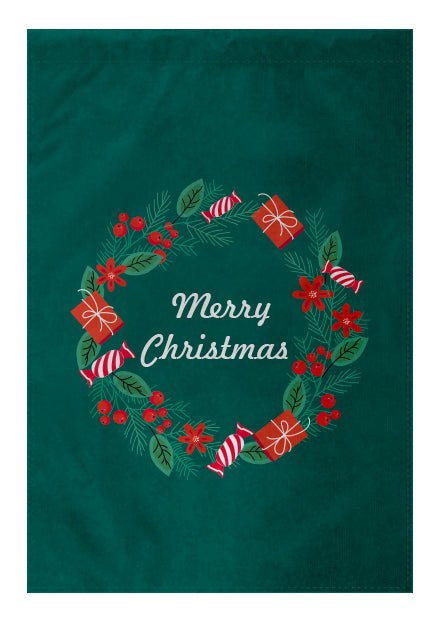 Christmas Wreath Garden Flag - The Flag Lady