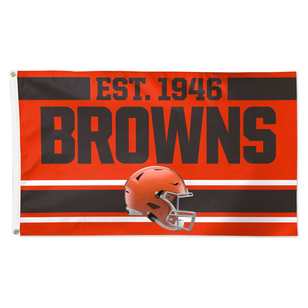 Cleveland Browns ESTABLISHED Flag - Deluxe 3' X 5' - The Flag Lady