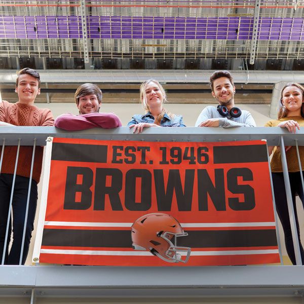 Cleveland Browns ESTABLISHED Flag - Deluxe 3' X 5' - The Flag Lady